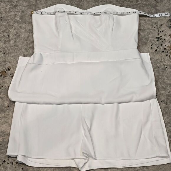 Lilly Pulitzer Kylo Strapless Skirted Romper-Resort White - Picture 8 of 16